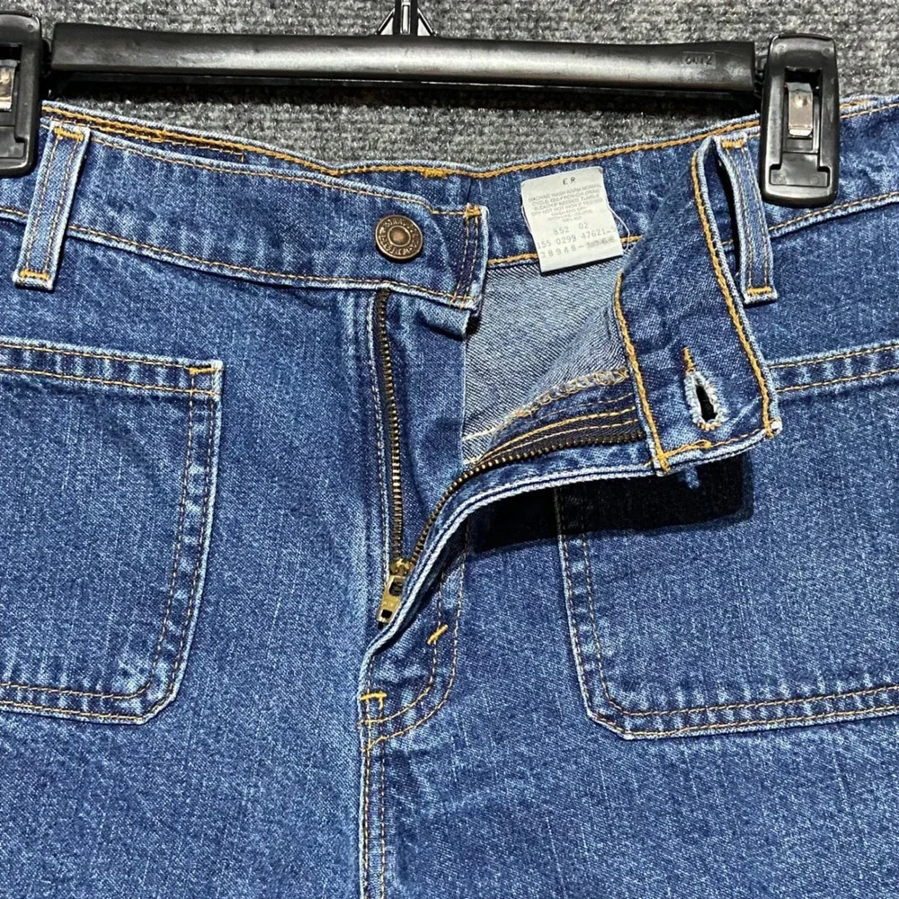 Vintage Levis 90s High Waisted Denim Shorts Sz 12 Blue Medium Wash Patch Pockets - Picture 3 of 9
